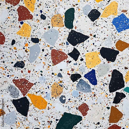 Colorful Speckled Terrazzo Floor Pattern Background for banner