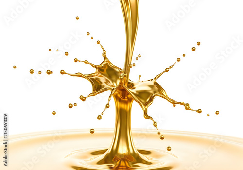 Captivating golden liquid splash creating a starburst pattern in mid-air