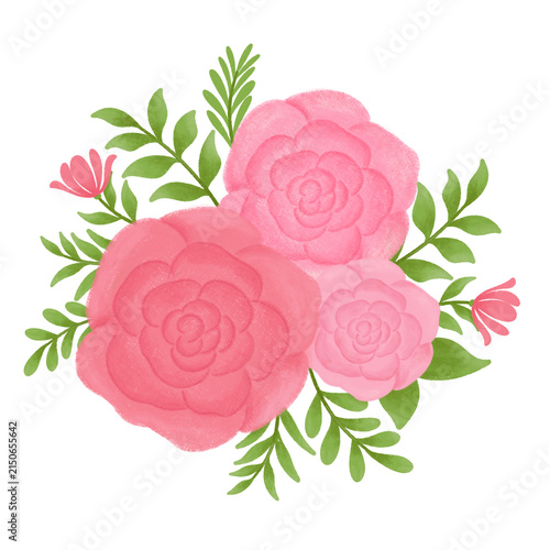 bouquet of pink roses