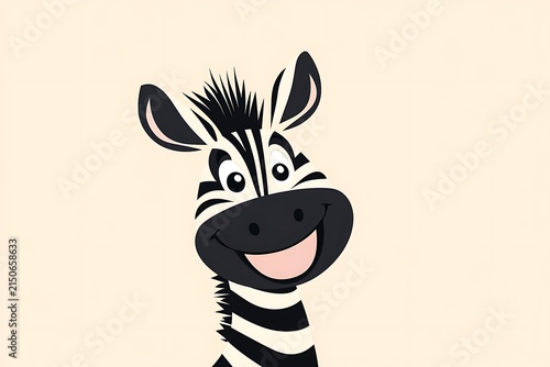 Playful zebra portrait