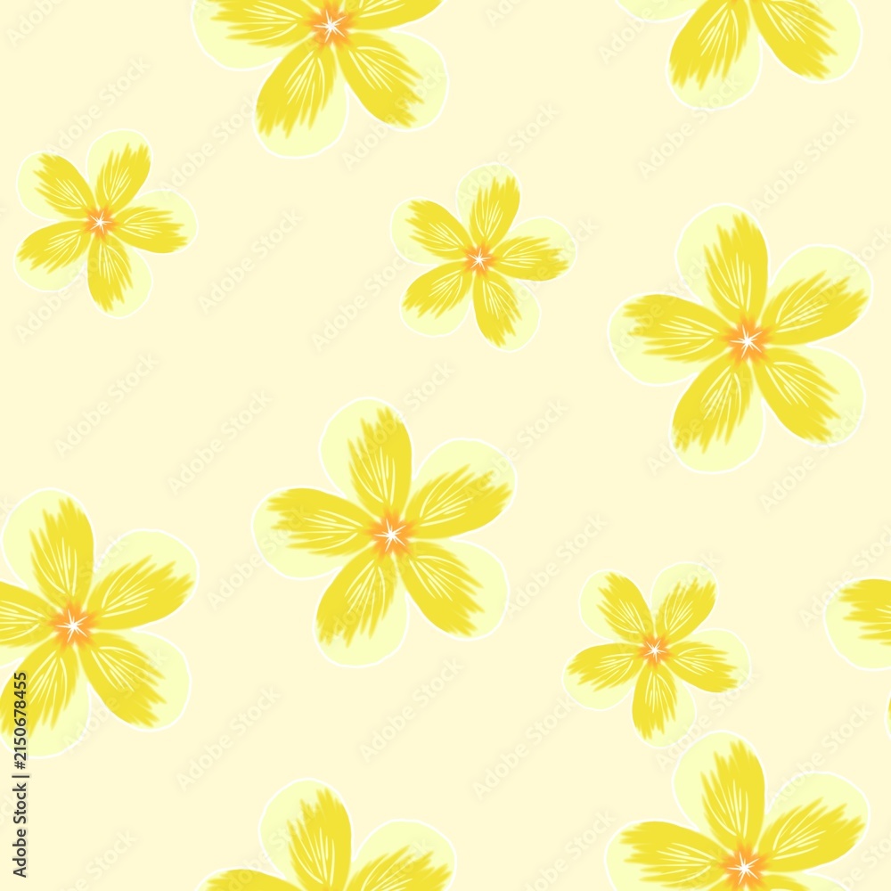 Obraz premium seamless pattern with yellow flowers