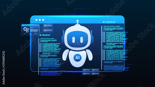 AI agentic workflow automation. robot assistant dashboard automation system concept with digital machine learning.