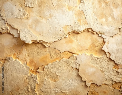 A close-up view of a cracked and weathered textured surface.