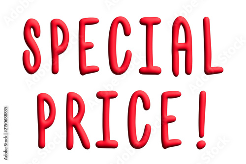 Special price lettering 3d word Template for marketing ad, print, web, banner, poster, flyer