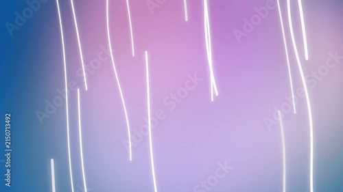 Dynamic digital light trails on a vibrant gradient background, illustrating a modern flow of energy and technology with abstract glowing lines and luminous effects