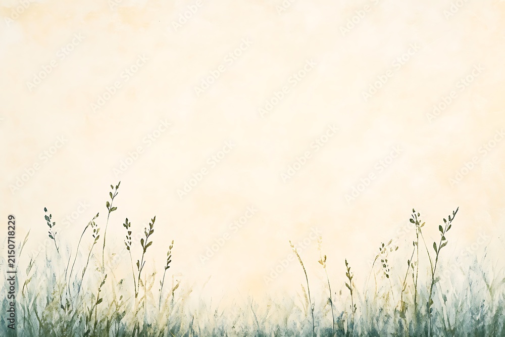 Fototapeta premium Serene sunset over wildflowers
