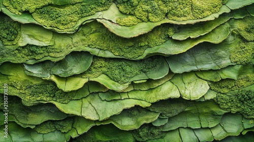 Abstract Green Wavy Organic Pattern Texture
