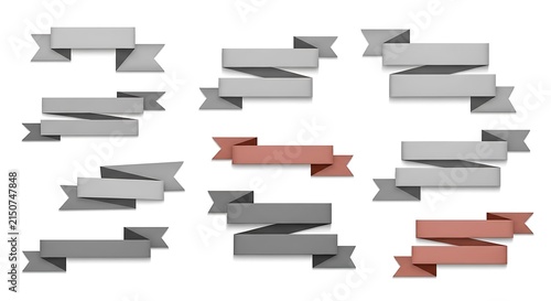 Elegant gray and copper ribbons for decorative and celebratory use