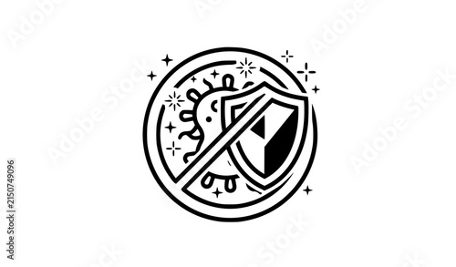 Kill Germs Bacteria Protection Hygiene Cleaning Vector Symbol