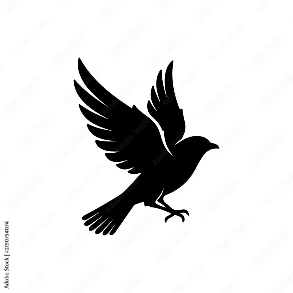 Fototapeta premium Luxury Bird Symbol Logo With Refined Wings For Premium Brand Identity Vector illustration