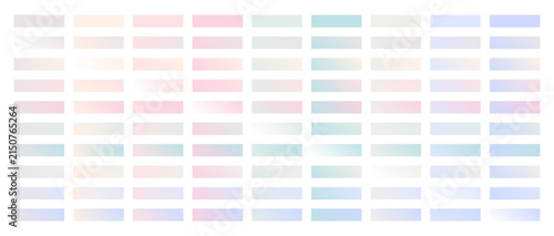 Subtle Pastel Hues Gradient color pallete, Soft Pastel Holographic Gradient Swatches 