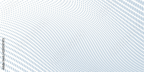 Canvas Print Blue dotted wave line pattern