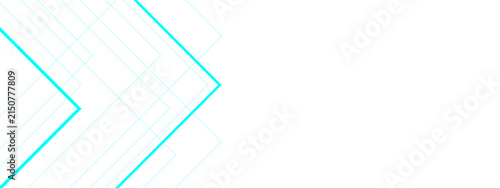 Foto Geometric abstract background with interconnected light blue lines and grid patt