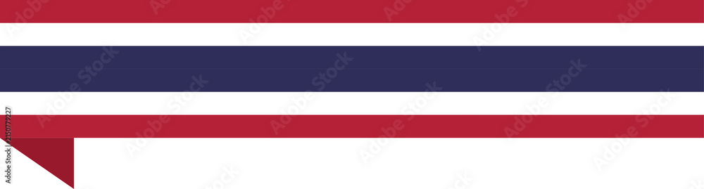Obraz premium Flag of Thailand Ribbons, Tags, Badges, Banners, Labels – Flat Design Illustration