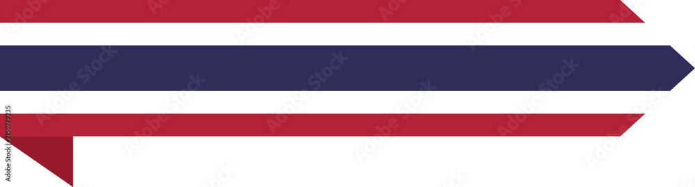 Obraz premium Flag of Thailand Ribbons, Tags, Badges, Banners, Labels – Flat Design Illustration