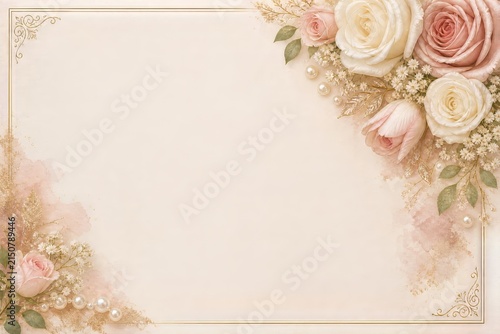 invitación color rosa crema de boda