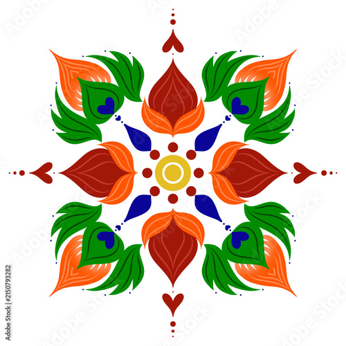 Abstract Floral Design with Flowers, Leaves, Butterfly and Botanical Elements in a Decorative Nature Pattern for Spring, Summer and Autumn Illustration