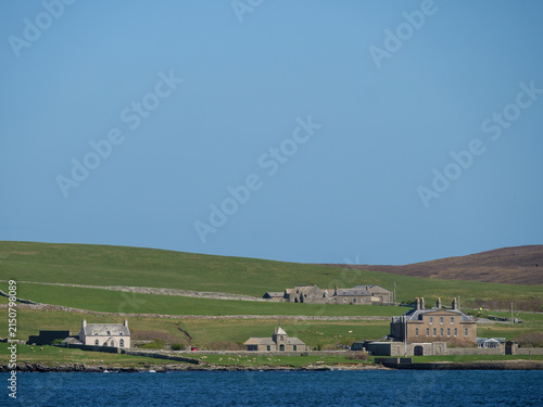 Fotografie Die Stadt Lerwick auf den Shetland Inseln