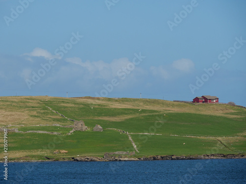 Fotografie Die Stadt Lerwick auf den Shetland Inseln