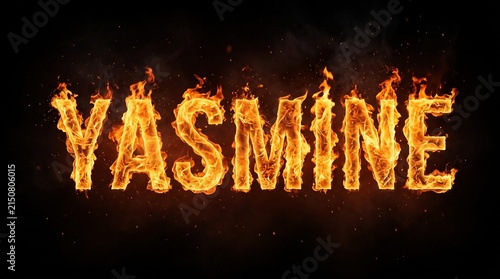 burning word on fire