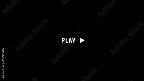 The video player VCR displays an animation featuring VHS-style defects and the technical glitches characteristic of old, damaged tapes.