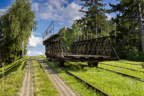 Platform for transporting small vessels along the inclined planes of the Elbląg Canal.