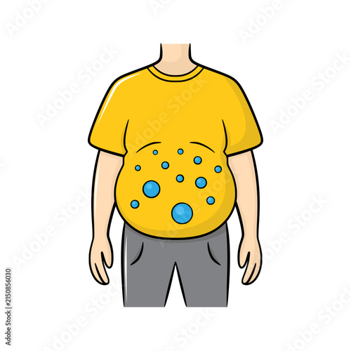 Bloating handdrawn illustration