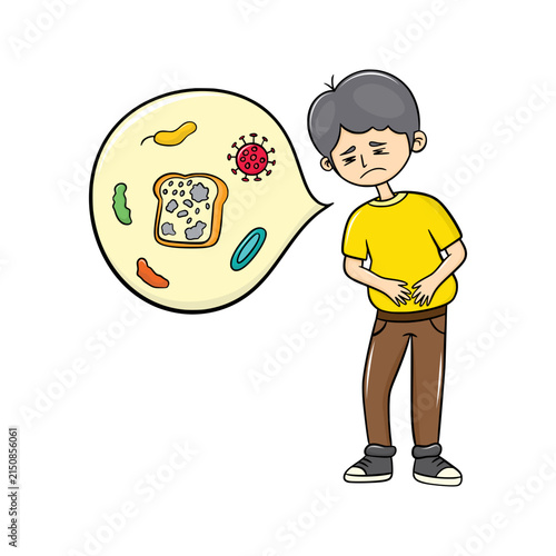 Food Poisoning handdrawn illustration