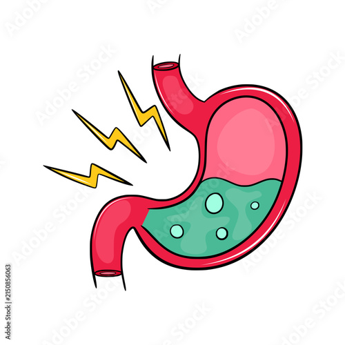 Stomach Pain handdrawn illustration