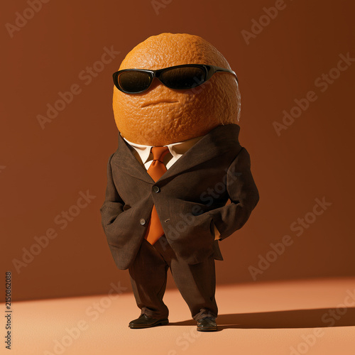 Orange Executive Corporate Leadership Concept