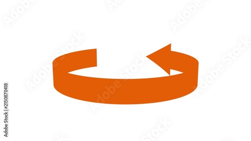 Animated circular arrows rotation symbol showing continuous loop motion, repeat cycle, refresh process, synchronization, recycling, and workflow concept