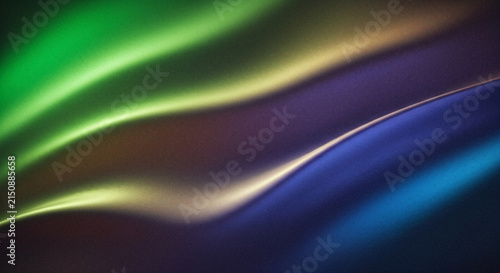 Abstract flowing ribbons of vibrant color blend together creating a dynamic and visually striking composition