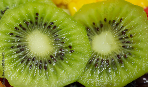 close up of kiwi fruit