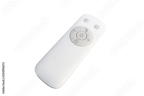 Obraz na płótnie White electronic remote control with function buttons isolated on a white