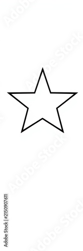 Simple black star silhouette on white background, Bold, Silhouette
