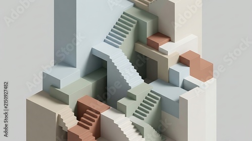 Architectural geometric staircases