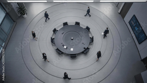 Professional Team Collaborating in Bright Modern Office Workspace