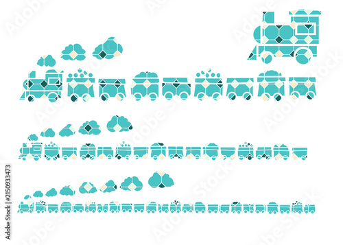 背景 幾何学的な模様 汽車