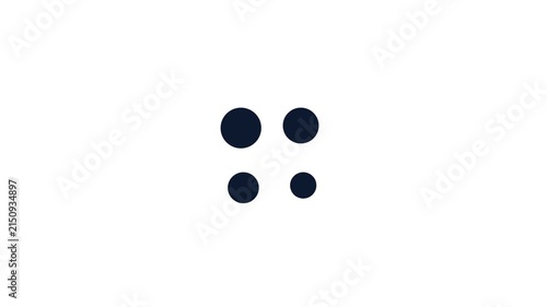 Four Dot Loading Indicator Rotating Progress Animation White Background