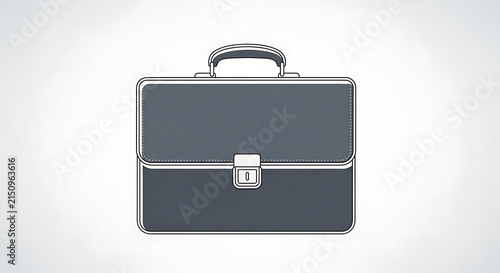 Minimalist professional briefcase icon representing corporate success