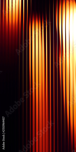 Abstract background with glowing vertical lines and orange light streaks
