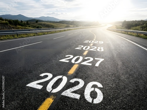 2026 to 2029 Roadway Concept Showing Journey Into the Future