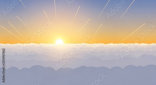 Golden hour sky with soft cloud formations.
