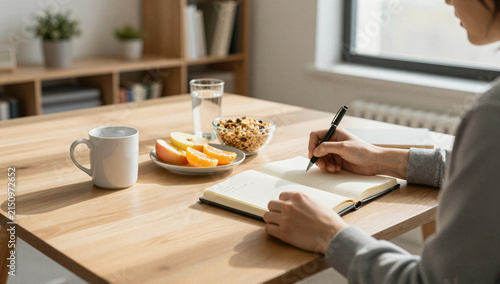 New Year Planner with Healthy Breakfast