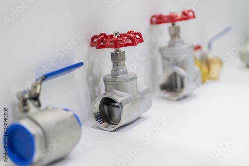 Quadro su tela Water shut-off valve Shut-off valves for pipelines of water systems valve on the water pipe