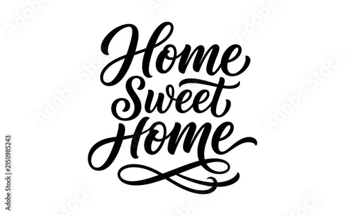 Фотография This beautiful hand lettered 'home sweet home' typography design evokes feelings