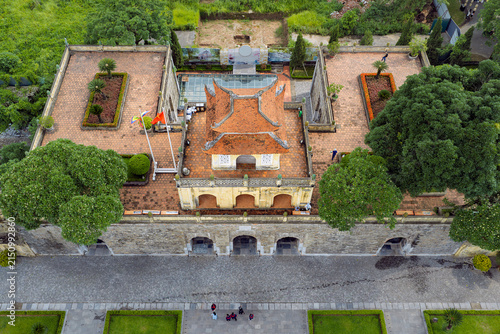Aerial View of Thang Long Imperial Citadel in Hanoi, Vietnam