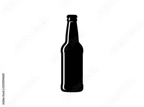 Bild auf Leinwand Minimalist beer bottle vector icon