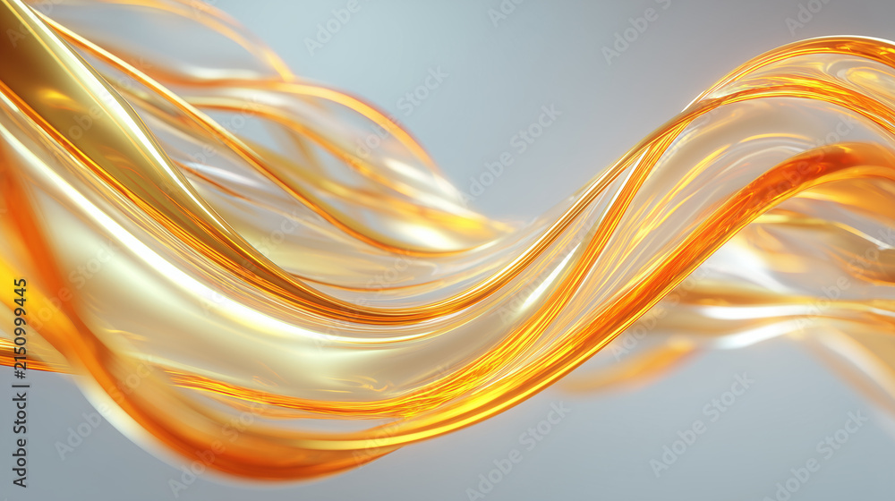 Naklejka premium Minimal Gradient Abstract Background with Flowing Waves