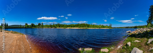 Panoramablick über den Oderteich im Harz